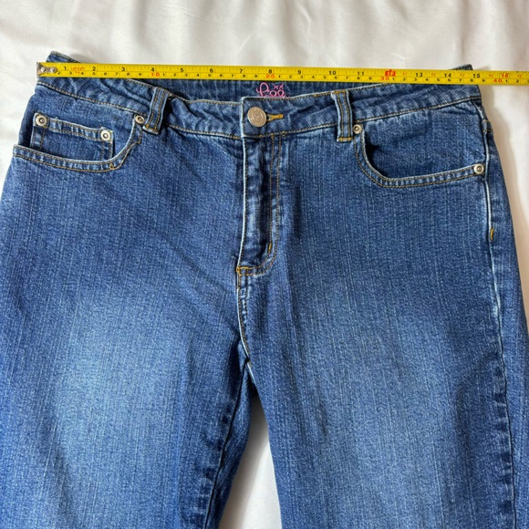 Lilly Pulitzer Mid-Rise Cropped Jeans Straight Leg Blue Denim Capris Size 6 - Picture 11 of 15